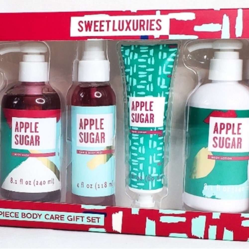 TARGET Apple Sugar 4 Piece Body Care Gift Set Sweet Luxuries Holiday Christmas N